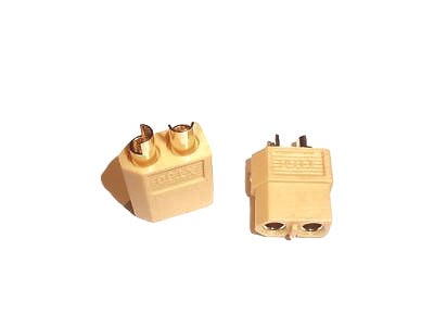 XT 60 Lipo Battery Connectors x 1 Pair Gold Plated - CeeKay Traders UK