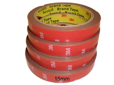 3M x 15MM CAR AUTO ACRYLIC FOAM DOUBLE SIDED ADHESIVE ATTACHMENT TAPE UK STOCK - CeeKay Traders UK