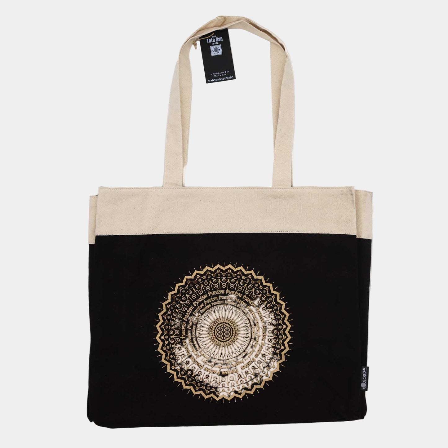 Tote Bag Oversized Stonewash 14oz - Freedom Mandala
