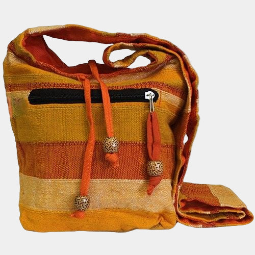 (Orange) Trekking And Hiking Travel Nepal Sling Bag