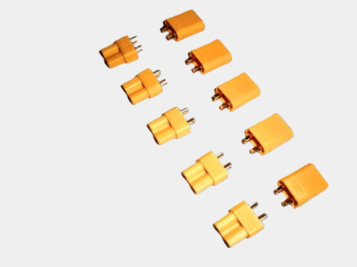 XT30 Lipo Battery Connectors 5 x Pairs Of & Heatshrink For Heli Plane 250 Quad - CeeKay Traders UK