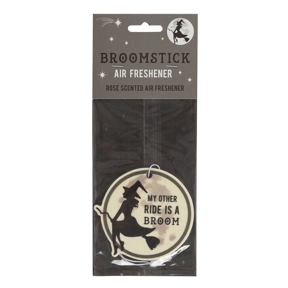 Air Freshener Broomstick Rose Scented Car Home Van Witch - CeeKay Traders UK