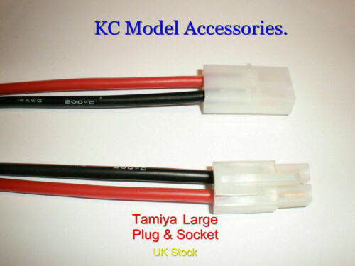 Tamiya Battery Large Connector Plug & Socket 14awg 200mm Long Wire UK Stock. - CeeKay Traders UK