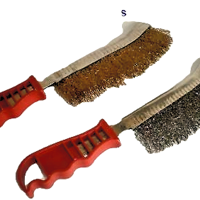 Wire Brushes 2Pc Steel & Brass Heavy Duty DIY Tool Rust Paint Metal Remover - CeeKay Traders UK