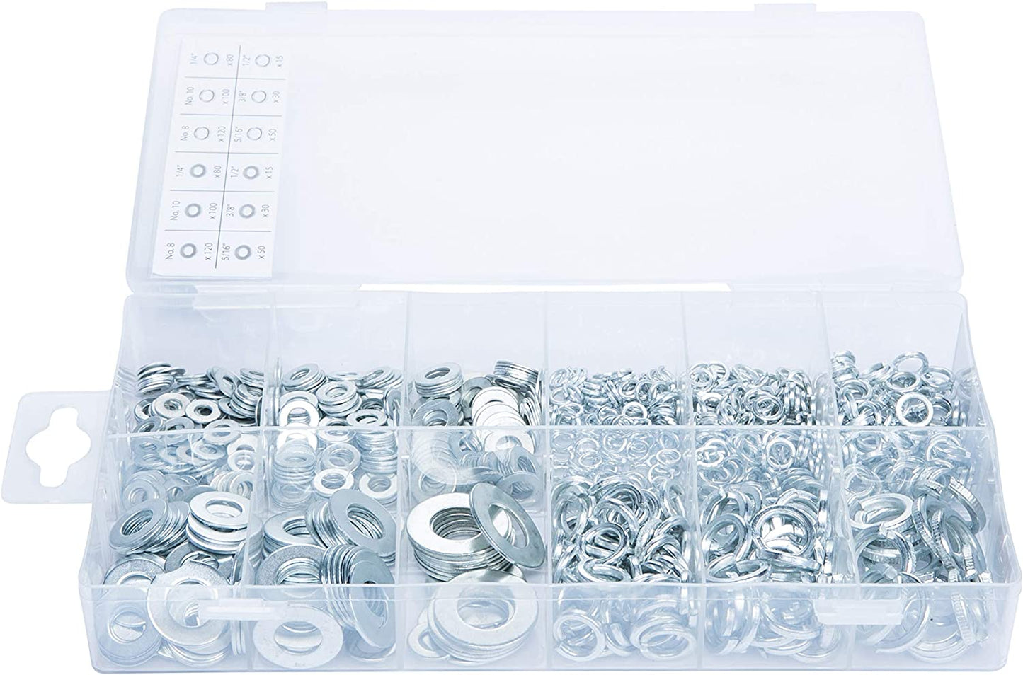 Flat Spring Washers Set Assorted 720 piece - CeeKay Traders UK