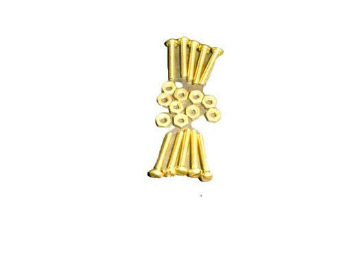 Brass Machine Screws and Nuts  BRASS 2mm Dia x 12mm Long x 12 pieces - CeeKay Traders UK