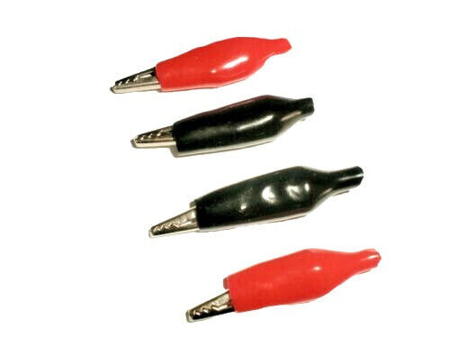 Crocodile Clips R/C Mini x 2 pairs Red And Black