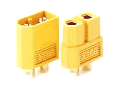 XT 60 Lipo Battery Connectors x 1 Pair Gold Plated - CeeKay Traders UK