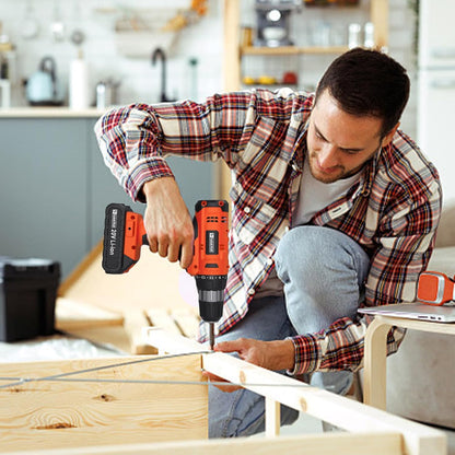 20V Cordless Drill Set Powerful Drill bit Sets,Torque 30N,21+1 Torque Setting,3/8” inch Keyless Chuck, 40pcs,Electric Drill with 2.0AH Li-Ion Battery and LED Light.