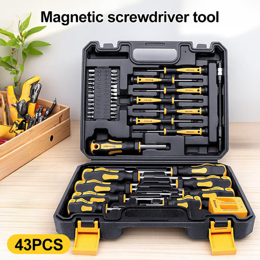 43pcs Magnetic Screwdriver Set Tool With Case Chrome Vanadium Steel