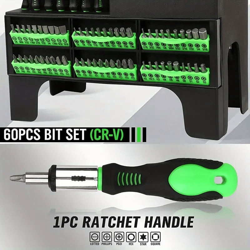 118pcs Magnetic Screwdriver Kit, Multifunctional Screwdriver Kit