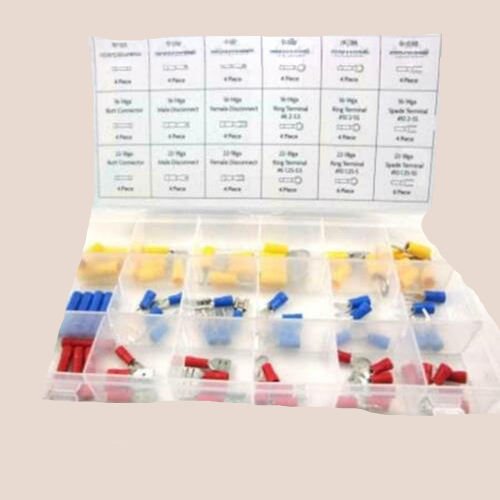 Toolzone 76pc Spade Terminal Assortment Iin A Plastic Storage Case Pl277 Spade Terminal Connector Wire 76pc Assortment Iin Plastic Storage Case