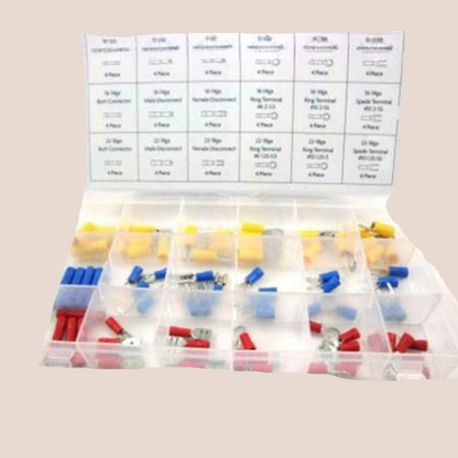 Toolzone 76pc Spade Terminal Assortment Iin A Plastic Storage Case Pl277 Spade Terminal Connector Wire 76pc Assortment Iin Plastic Storage Case