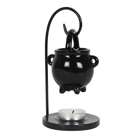 Ceramic Hanging Ceramic Oil Burner Black Cauldron Oil Burners