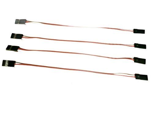 Servo Leads Male to Male 10cm  x 4 Quadcopter Tricopter Quad Hex - CeeKay Traders UK