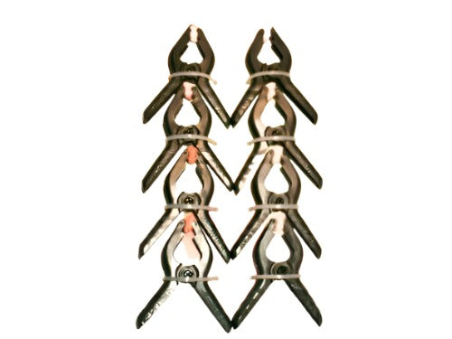 Clamps Clip Spring with Easy Grip Set 8 Piece Nylon Mini Micro 65 mm x 8 Clamps - CeeKay Traders UK