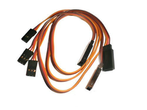 Servo Extension Leads 3 x 300 mm For JR/Spektrum Futaba Good Quality - CeeKay Traders UK