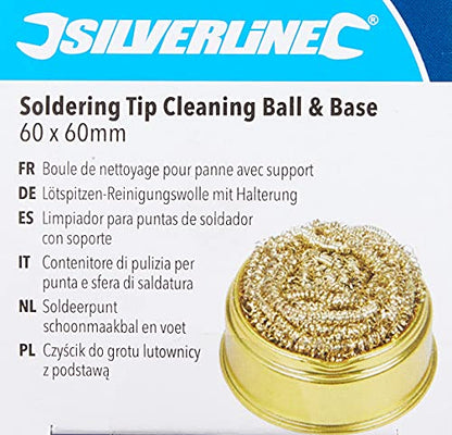 Soldering Tip Cleaning Ball and Base 60 x 60mm - CeeKay Traders UK