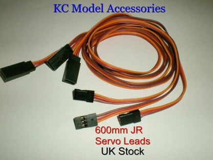 Servo Extension Leads Good Quality JR/Spektrum 3 Leads 3 x 600mm - CeeKay Traders UK