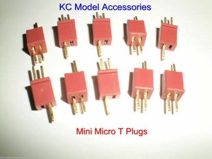 RC Mini Micro T- Plugs Connectors Lipo ESC NiMh x 5 Pairs - CeeKay Traders UK