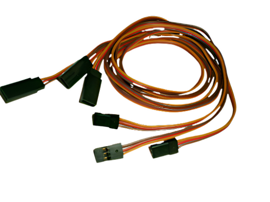 Servo Extension Leads Good Quality JR/Spektrum 3 Leads 3 x 600mm - CeeKay Traders UK